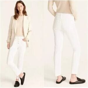 J. Crew White 10” Vintage Straight‎ Ankle Jeans Women's SZ 35 - NWT